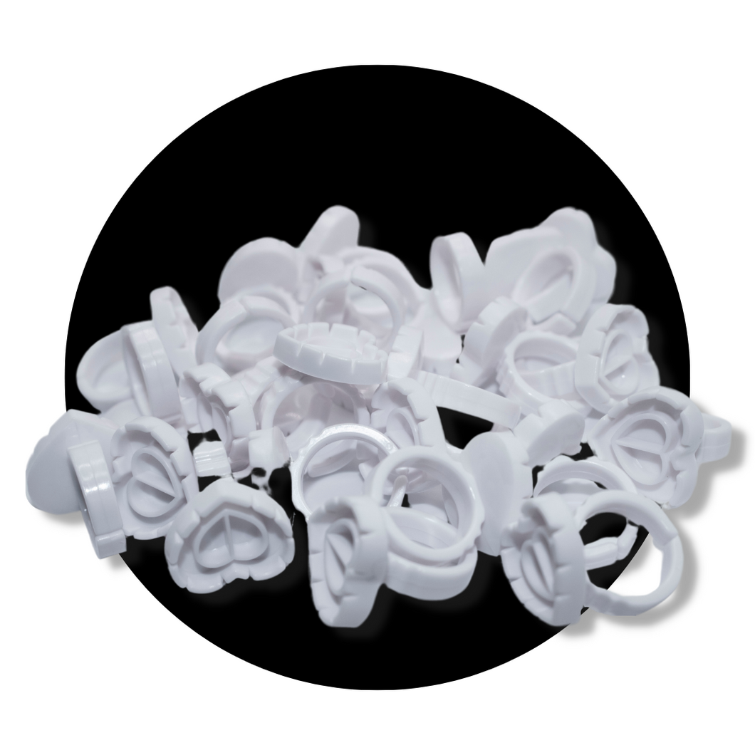 White Heart Adhesive Ring